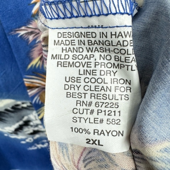 Hilo Hattie Size 2XL Hawaiian Camp Shirt Button Up Rayon Beach Island Resort - Picture 5 of 7
